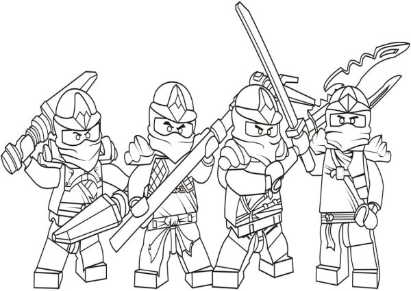 LEGO раскраска Ninjago, Джей