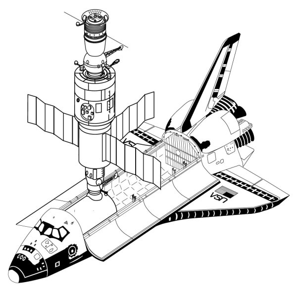 Космический корабль раскраска
