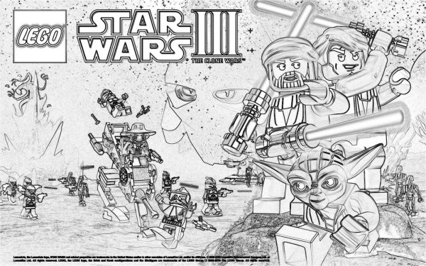 Раскраски LEGO Star Wars