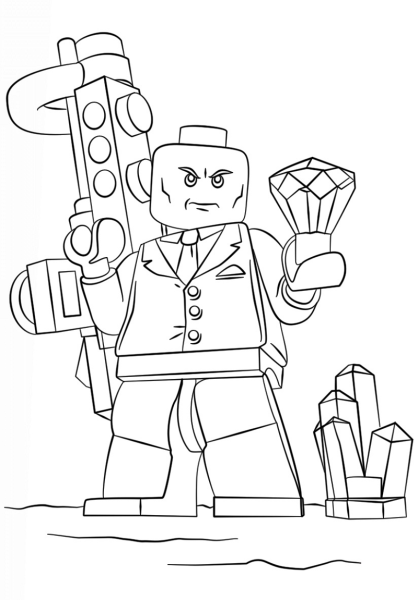 Лекс Лютор раскраска LEGO