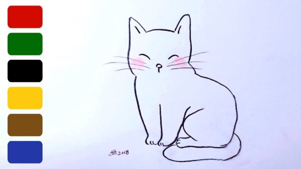 Котик лайк нарисовать