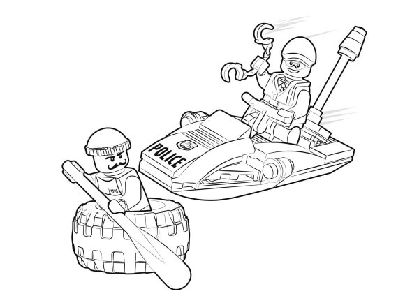 Раскраски LEGO City полиция