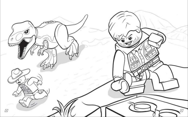 LEGO Jurassic World раскраска