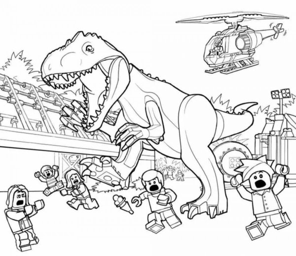 Tyrannosaurus Rex раскраска мир Юрского периода