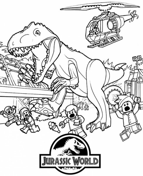 LEGO Jurassic World раскраска