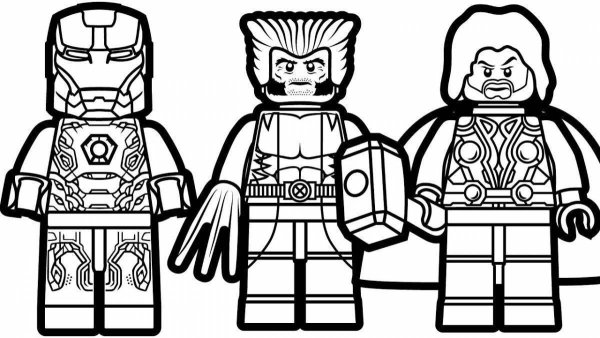 Марвел раскраска Avengers LEGO
