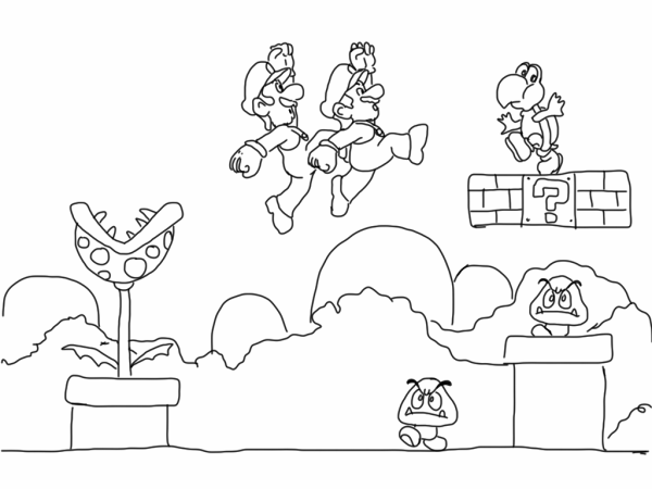 LEGO super Mario раскраска