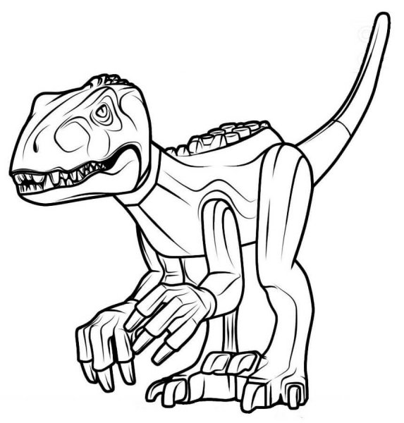 Раскраска Jurassic World лего динозавры