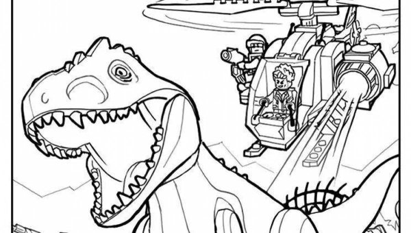 LEGO Jurassic World раскраска