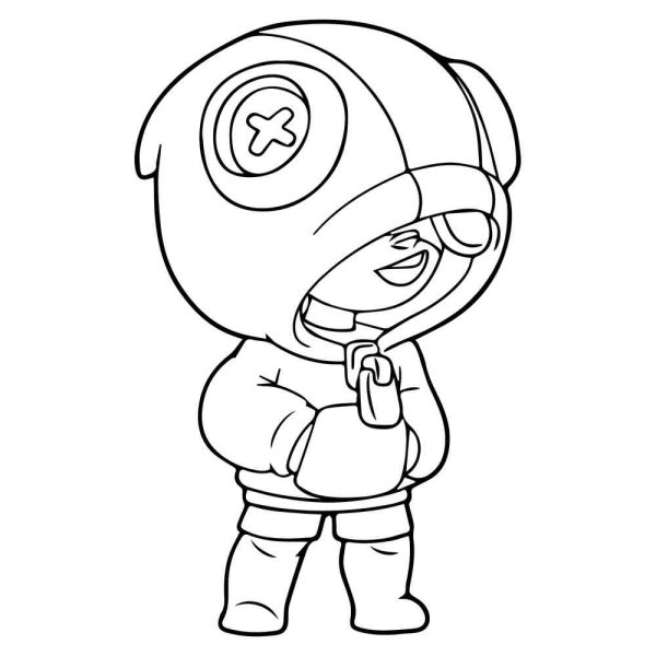 Раскраска Леон Brawl Stars