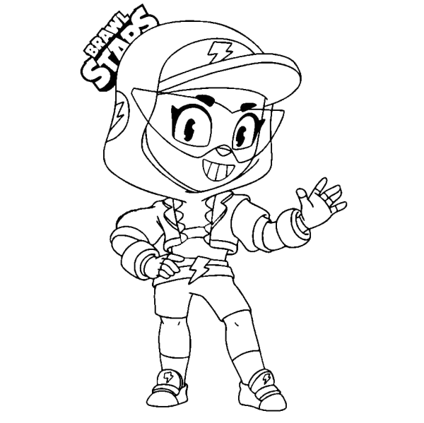 Brawl Stars раскраска Макс