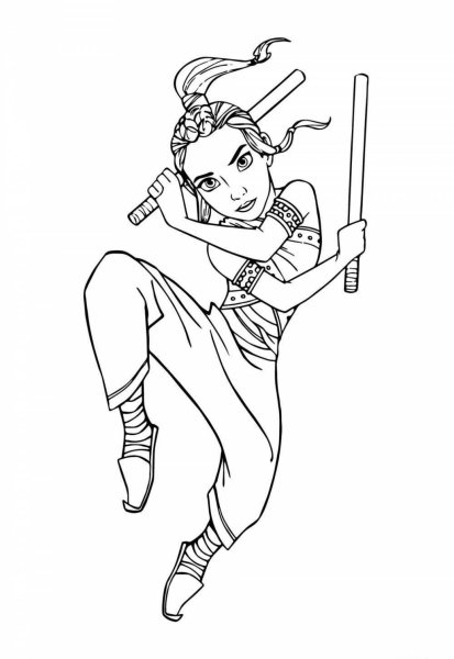 Raya the last Dragon раскраска