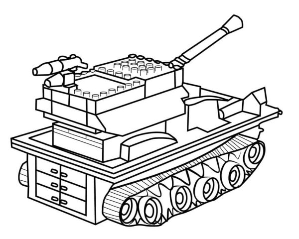 Раскраска танк