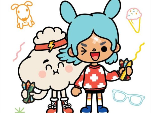 Toca Life World персонажи на белом фоне