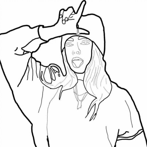 Billie Eilish. Раскраска