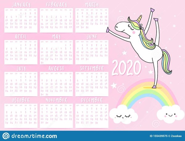 Календарь Единорог 2020