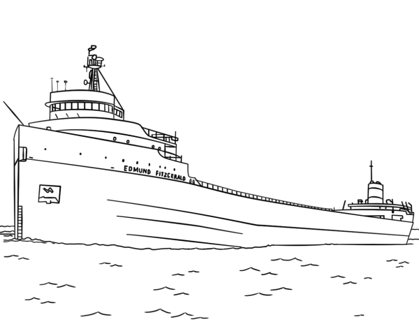 Пассажирский корабль раскраска