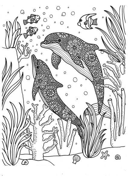 Раскраска антистресс море