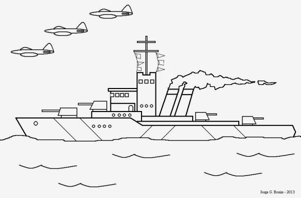Раскраска «морской бой»