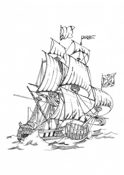 Морское сражение раскраска