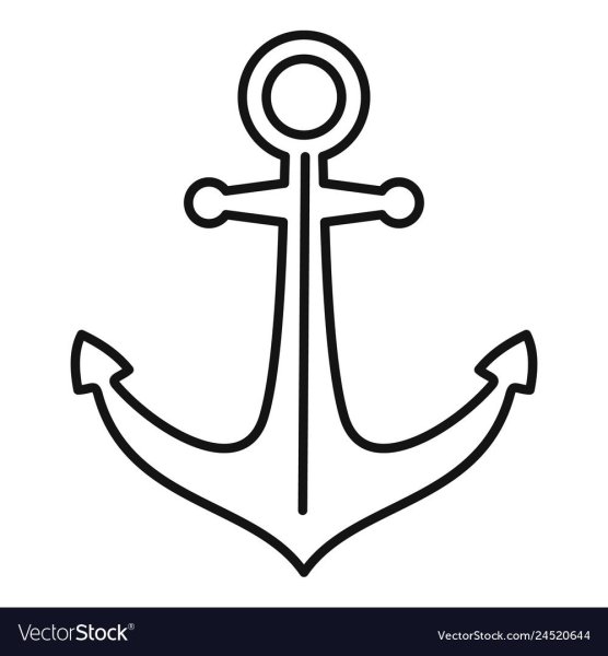 Морской якорь раскраска