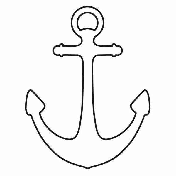 Морской якорь раскраска