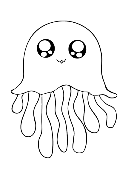 Jellyfish раскраска для детей
