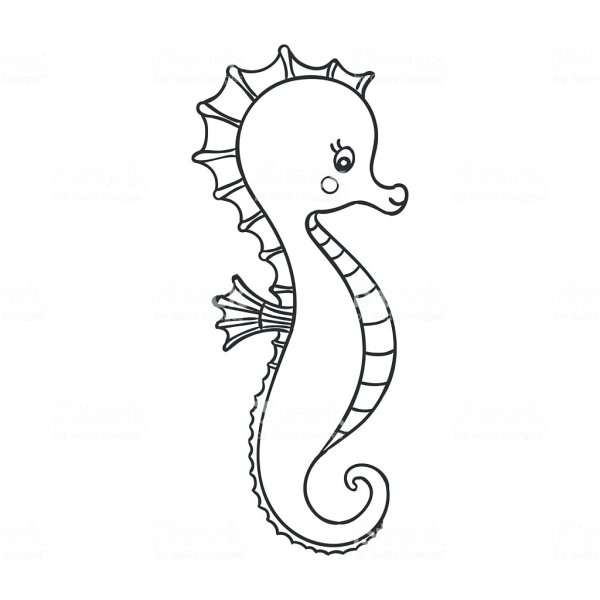 Рисование морской конек