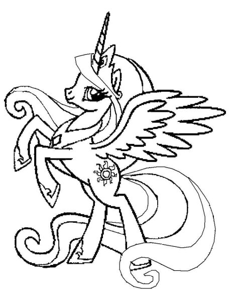 Раскраски my little Pony принцесса Луна