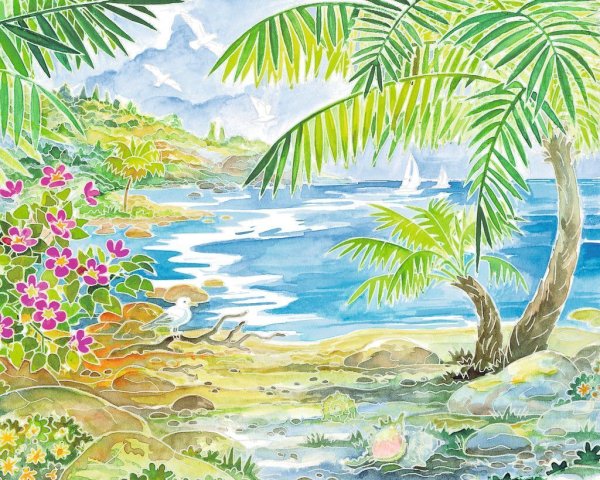 Лёгкие летние рисунки моря