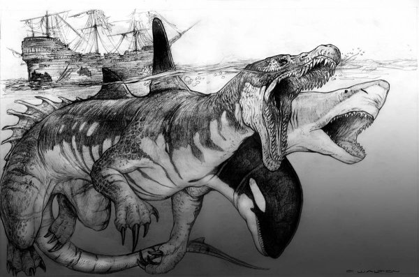 Рисование морских чудовищ