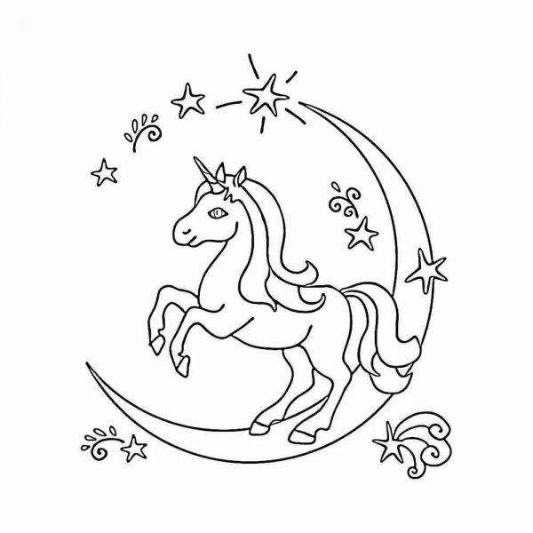 Единорог Луна раскраска