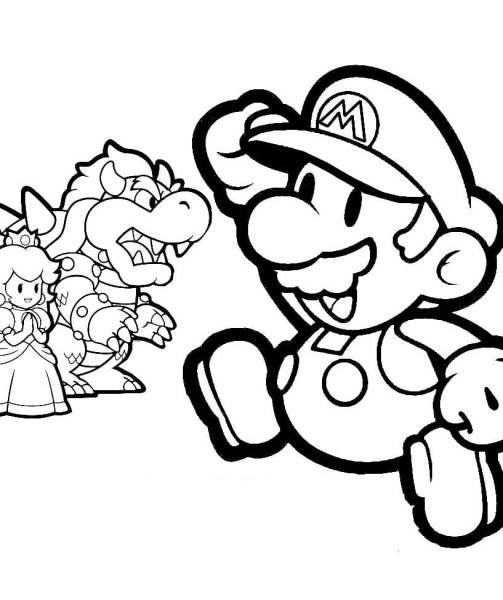 Super Mario Bros раскраска
