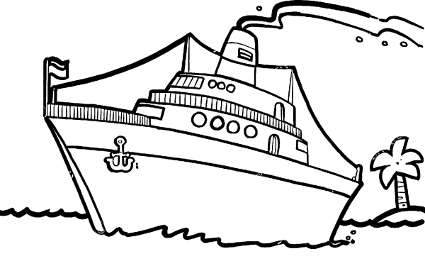 Раскраски морской транспорт для детей