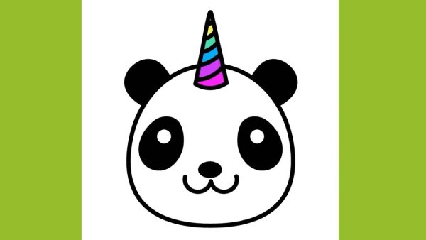 Раскраски панда единорог (49 фото)