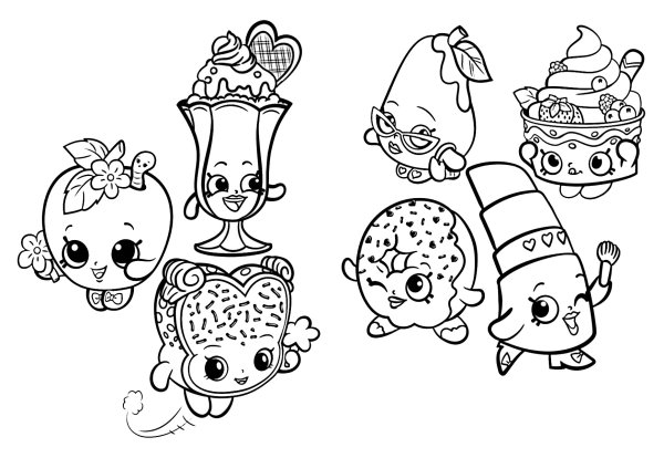 Shopkins раскраска