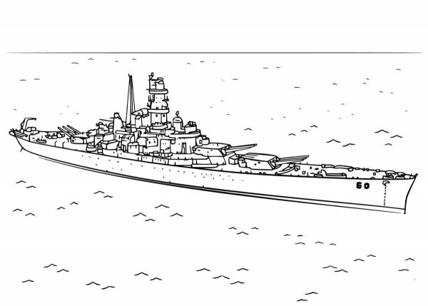 Линкор Ямато рисунок