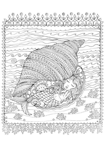 Раскраски антистресс морские
