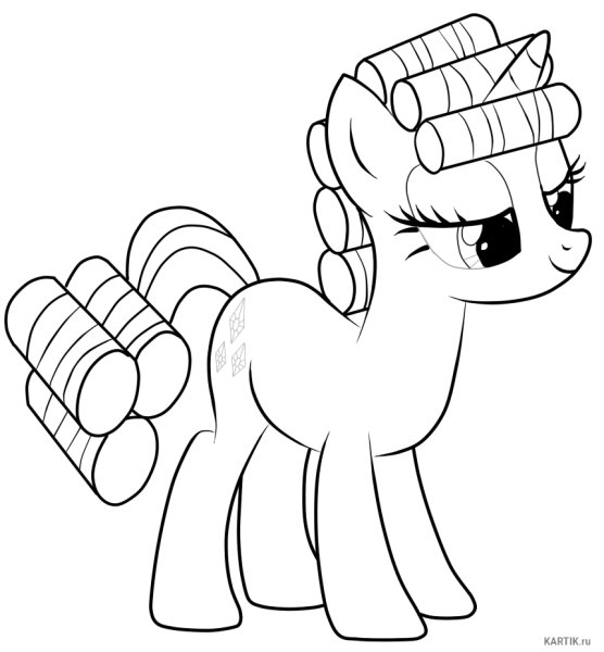 My little Pony раскраска Рарити