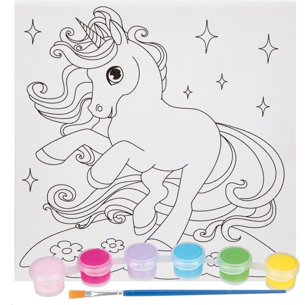 Color Puppy холст с эскизом "Единорог" 15х15 см