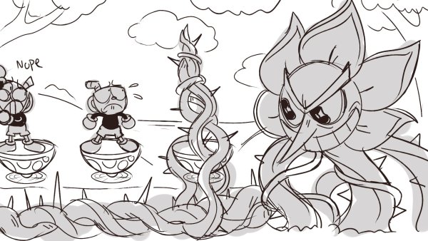 Cuphead раскраска Кэгни
