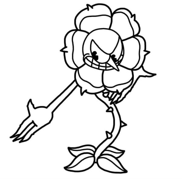 Раскраска Cuphead боссы