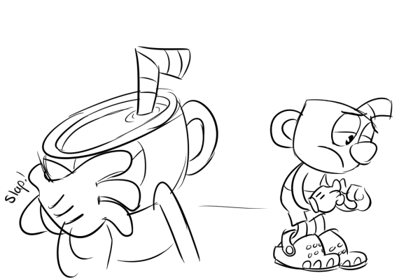 Cuphead рисунки карандашом