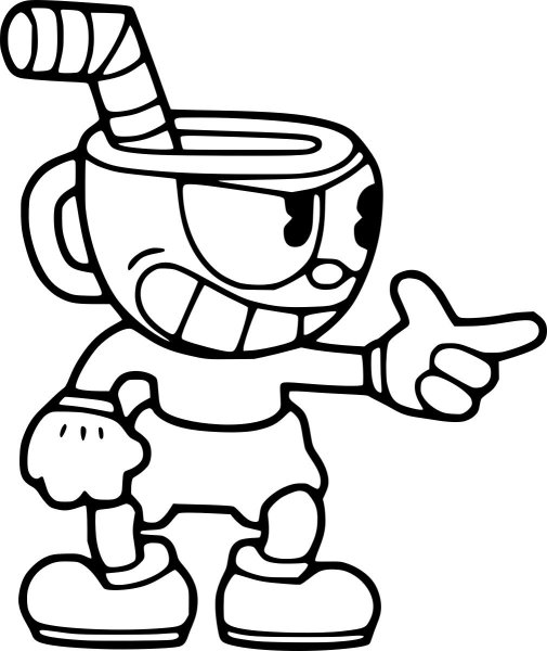 Cuphead раскраска