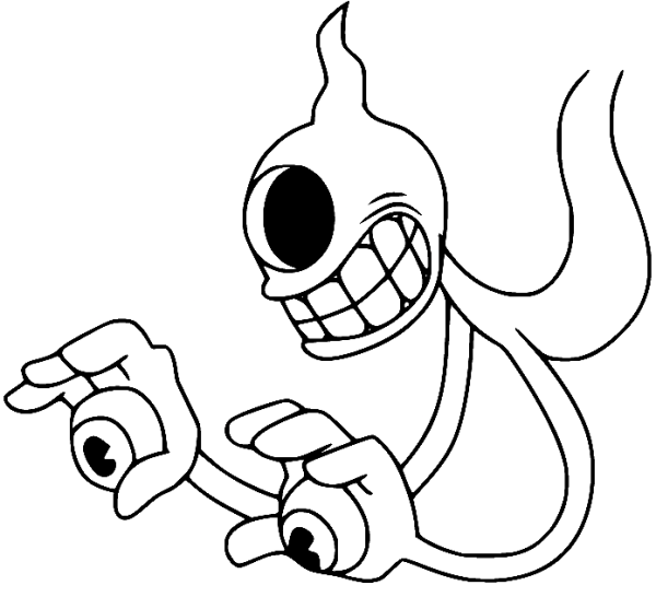 Раскраска Cuphead боссы