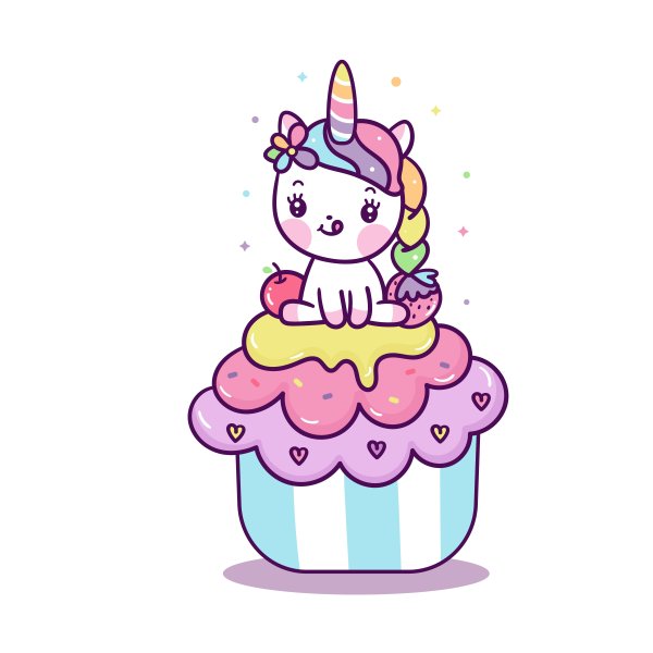Милый Cupcake Единорог