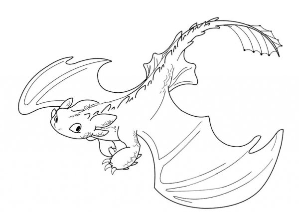 Раскраска дракон Беззубик