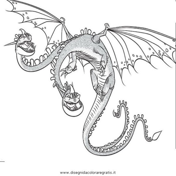 РАЗНОКРЫЛ дракон раскраска