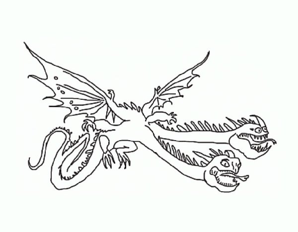 Кривоклык дракон раскраска