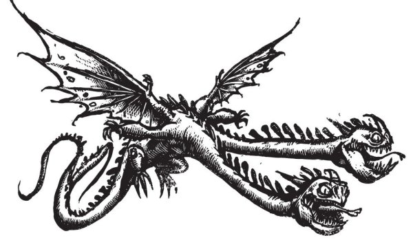 Двуглавый дракон раскраска